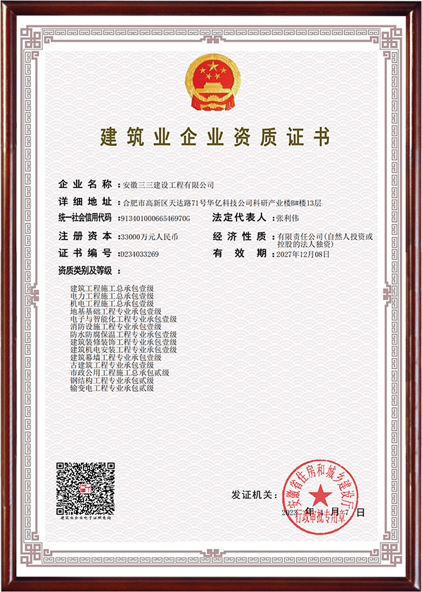 建筑企業資質（一）